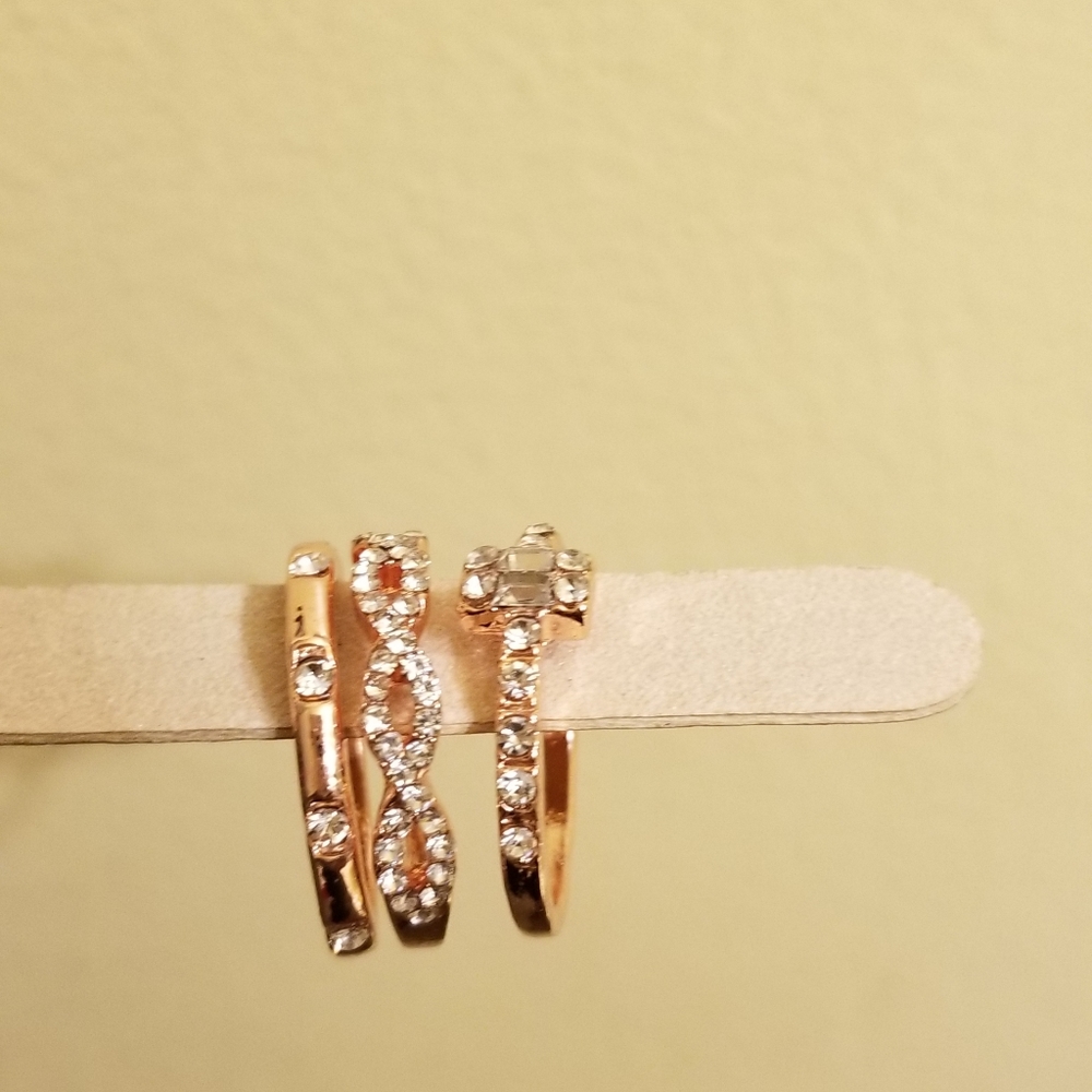 Stylish Stackable Ring Rose Gold Tone - image 3